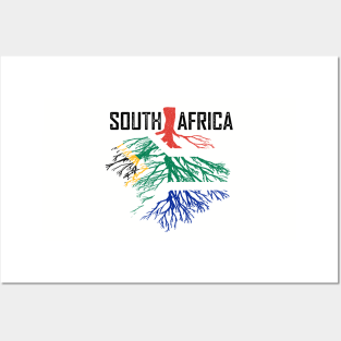 South Africa Roots South African Flag Gift Posters and Art